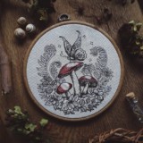 Haftowany tamborek drewniany - oryginalna dekoracja do każdego wnętrza!!