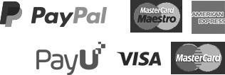 Płatności PayU, PayPal, Karta Visa, Mastercard