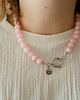 korale Naszyjnik z kamieni Pink
