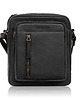 torby i nerki męskie Listonoszka męska skórzana saszetka na ramię czarna IM-01-HBL Paolo Peruzzi