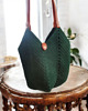 torby na ramię Duża torebka tulipan shopperka zielona