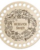 dekoracje świąteczne Podstawa Dno Drewniane do Koszyka z Otworami Szydełko Baza 15cm Świąteczna
