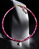 chokery Naszyjnik : choker : fuchsia & pearl collection : agat i perła
