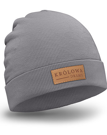 Czapka z naszywką KRÓLOWA DRAMY - antracyt, bubalove