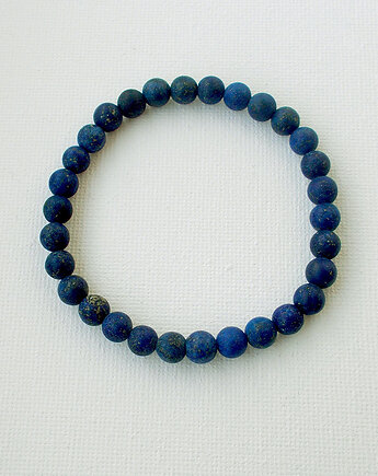 Lapis lazuli matowe kamienie 6 mm Bransoletka