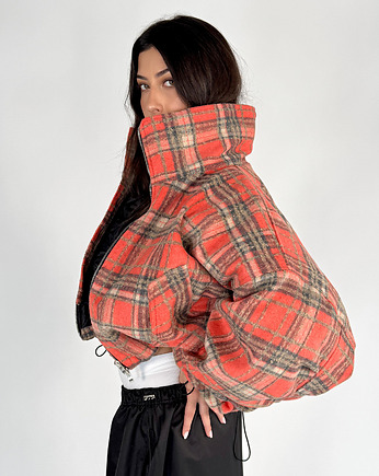 Krótka kurtka typu bomber teddy red rush