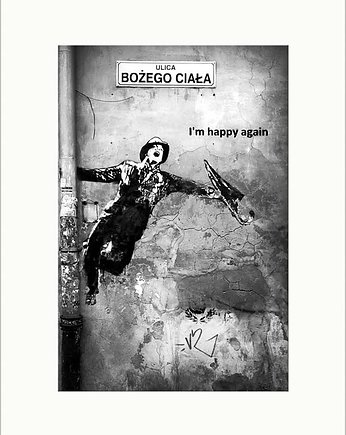 Mural-i-m-happy-again-zdjęcie-w-passe-partout