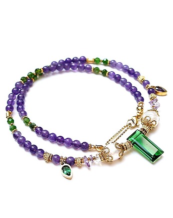 Ametysty vol. 15 /choker/ naszyjnik - Szlachetna kolekcja /23.06.25/, KiKa pracownia