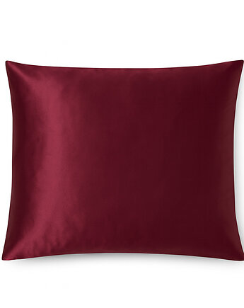 LE SILQUE Jedwabna poszewka na poduszkę 70 x 80 cm - BURGUNDY