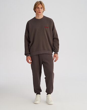 Bluza bez kaptura LOOSE FIT steel męska