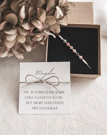 Bransoletka Blossom z turmalinu prezent świadkowa, upominek dla świadkowej, Tiny Stone