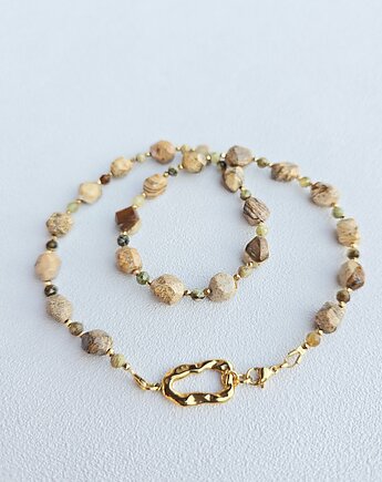 Naszyjnik z Ciosanych Jaspisów i Turmalinów, ILEA