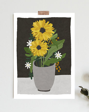 Sunflowers plakat art giclee print A3