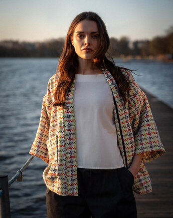Libi - Kimono w kolorową kratkę