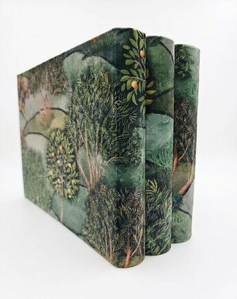 Zestaw 3 albumów na zdjęcia  Zaczarowany ogród 34x25 cm brązowe karty