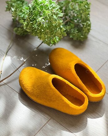 Kapcie filcowe z naturalnej owczej wełny