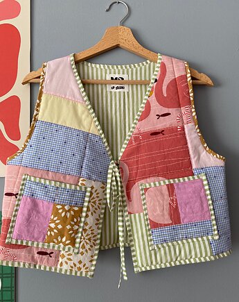 Kamizelka patchworkowa handmade