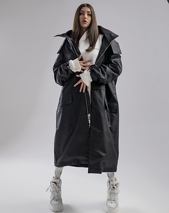 Parka Longline Hoodie Oversize czarna
