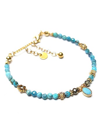 Opal niebieski  /29.10.25/ bransoletka -  Szlachetna kolekcja, KiKa pracownia