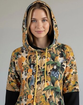 Bluza oversize Klimt malarski wzór kimono rozmiar M