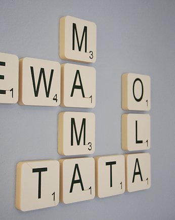 Kostki SCRABBLE 10x10cm małe-zamów sobie słowa