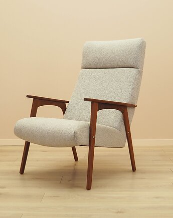 Fotel tekowy, duński design, lata 70, produkcja: Dania