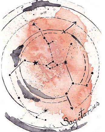 Plakat Gwiazdozbiór Strzelca Znak Zodiaku STRZELEC