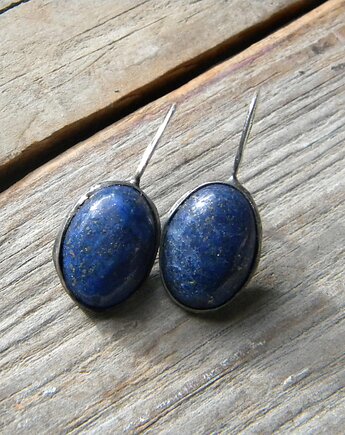 Lapis lazuli owal - kolczyki