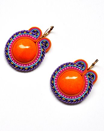 Sutaszowe kolczyki ORANGE