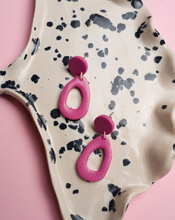 Kolczyki w organicznym kształcie Klara, Dwie Gliny