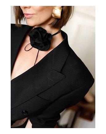 Jedwabny czarny choker