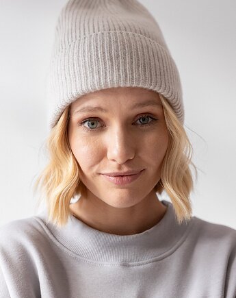 Czapka Gentle Cashmere Ciepły Beż