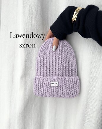 Czapka Lily 100% wełna *lawendowy szron*