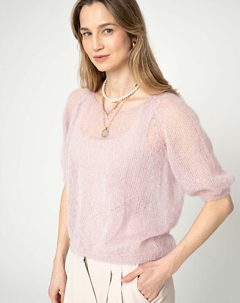 Sweter jedwab puder