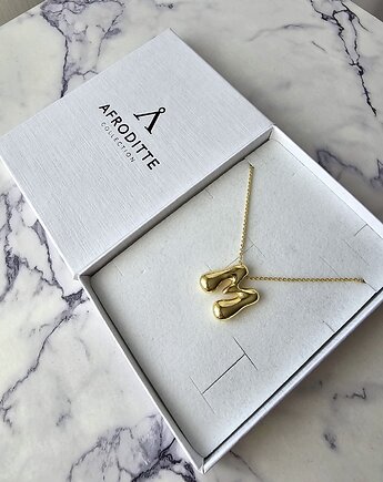 Łańcuszek z literką dmuchaną Goldie, AFRODITTE COLLECTION