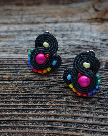 Kolorowe Lentinki- klipsy soutache