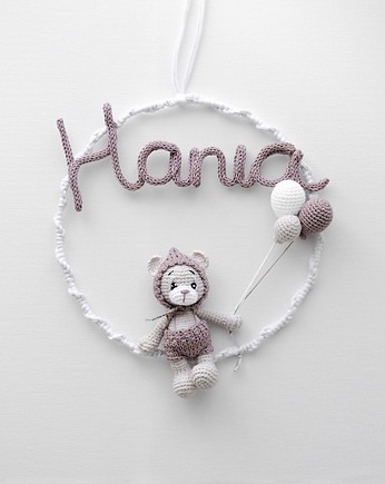 Łapacz snów z imieniem - beż, Lollipop