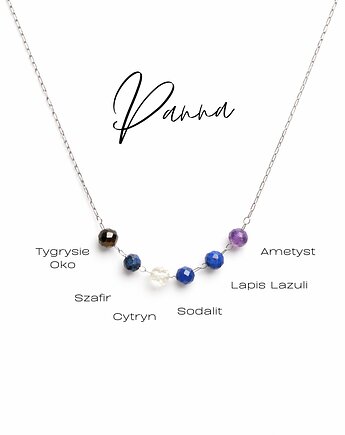 Twój ZODIAK, Naszyjnik Glam, Panna, srebrny