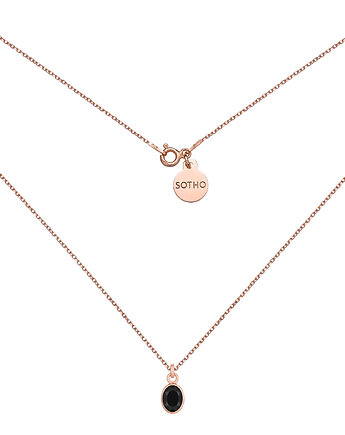 Naszyjnik z różowego złota z onyksem, SOTHO