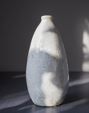 Wazon z porcelany kremowy/brązowy-23 cm