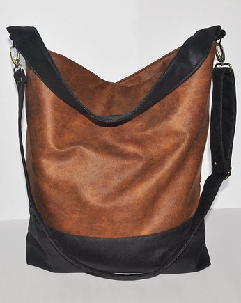 Torba hobo XXL - koniak, gorzka czekolada