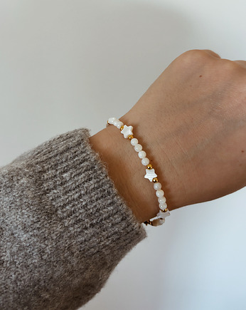 Bransoletka Kamień Księżycowy i gwiazdki, Chmolowska Jewellery
