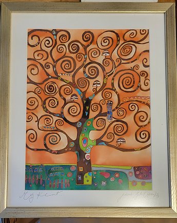 Mój Klimt, obraz na jedwabiu