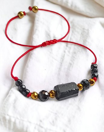 OCHRONNA bransoletka - amulet - turmalin, onyks, hematyt