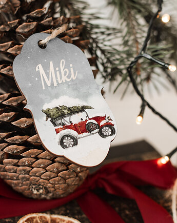 Jeep z choinką - personalizowana zawieszka na prezent