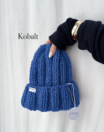 Czapka Nordic 100% wełna *kobalt*