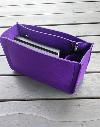 Organizer filcowy do torebki shopper  i uchwytem na butelkę 