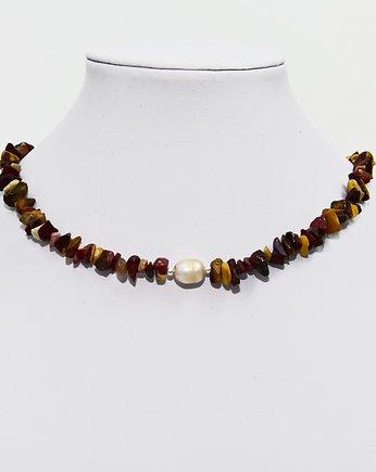 Choker  Naszyjnik Mokait  Kamień naturalny