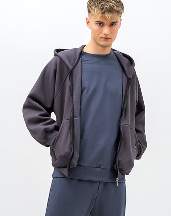 Bluza z kapturem na zamek ,,BERET" grafit