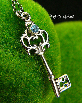 Naszyjnik Key - Topaz Sky Blue Srebro